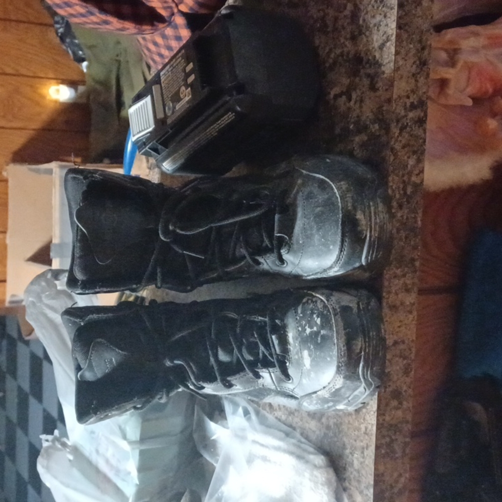 Pair of gently used steel toe work boots